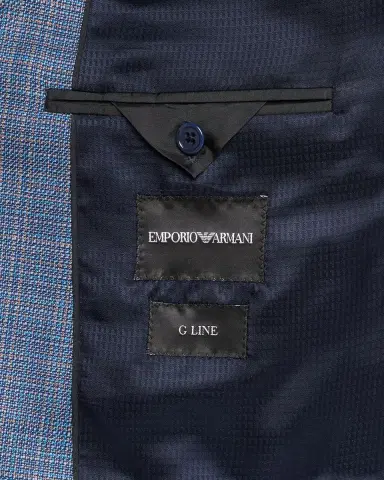 Emporio Armani Men's Micro Check Wool-Blend Sport Coat | Thumbnail 6 Emporio Armani Men's Micro Check Wool-Blend Sport Coat | Thumbnail 6