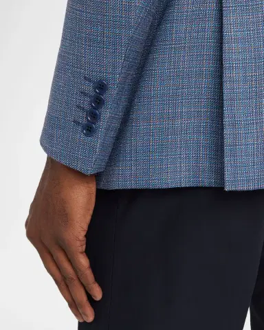 Emporio Armani Men's Micro Check Wool-Blend Sport Coat | Thumbnail 8 Emporio Armani Men's Micro Check Wool-Blend Sport Coat | Thumbnail 8