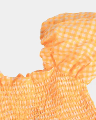 Molo Girl's Cherisla Smocked Check Dress | Thumbnail 3 Molo Girl's Cherisla Smocked Check Dress | Thumbnail 3