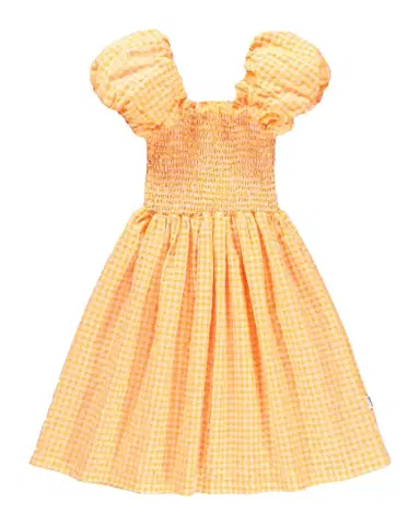 Molo Girl's Cherisla Smocked Check Dress | Thumbnail 1 Molo Girl's Cherisla Smocked Check Dress | Thumbnail 1