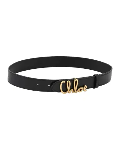 Chloé Iconic Logo Leather Belt | Thumbnail 1 Chloé Iconic Logo Leather Belt | Thumbnail 1