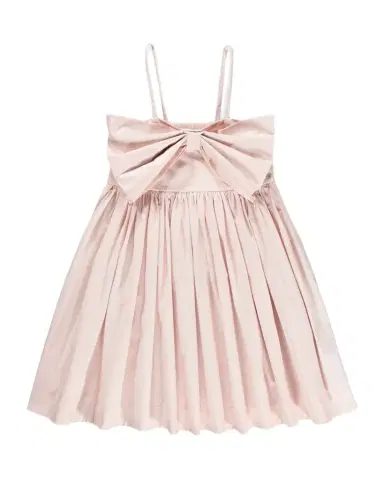 Molo Girl's Caysi Bow-Embellished Organic Cotton Dress | Thumbnail 1 Molo Girl's Caysi Bow-Embellished Organic Cotton Dress | Thumbnail 1
