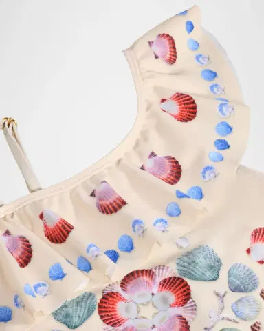 Molo Girl 's Net Asymmetric One-Piece Swimsuit | Thumbnail 2 Molo Girl 's Net Asymmetric One-Piece Swimsuit | Thumbnail 2