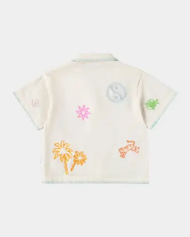 MOLO Girl's Rosalle Embroidered Cotton Short-Sleeve Shirt | Thumbnail 2 MOLO Girl's Rosalle Embroidered Cotton Short-Sleeve Shirt | Thumbnail 2