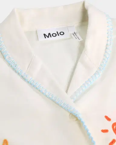 MOLO Girl's Rosalle Embroidered Cotton Short-Sleeve Shirt | Thumbnail 3 MOLO Girl's Rosalle Embroidered Cotton Short-Sleeve Shirt | Thumbnail 3