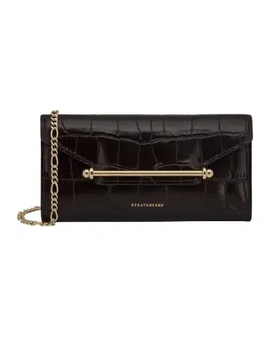 Strathberry Multrees Croc-Embossed Leather Wallet on Chain | Thumbnail 1 Strathberry Multrees Croc-Embossed Leather Wallet on Chain | Thumbnail 1