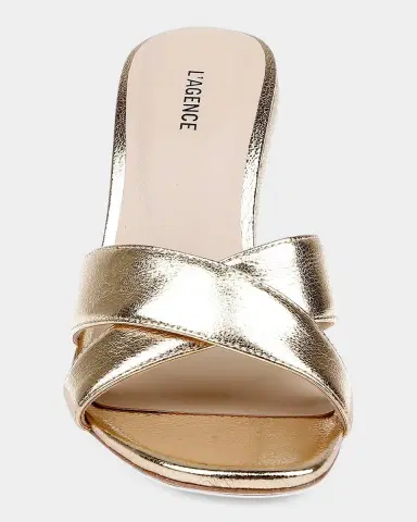 L'Agence Rosaline Crackled Leather Espadrille Wedge Sandals | Thumbnail 2 L'Agence Rosaline Crackled Leather Espadrille Wedge Sandals | Thumbnail 2