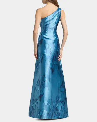 Kay Unger New York Faith Sleeveless One-Shoulder Gown | Thumbnail 3 Kay Unger New York Faith Sleeveless One-Shoulder Gown | Thumbnail 3