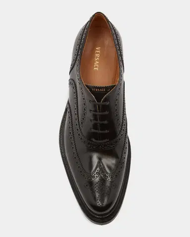 Versace Men's Maverick Leather Derby Shoes | Thumbnail 3 Versace Men's Maverick Leather Derby Shoes | Thumbnail 3