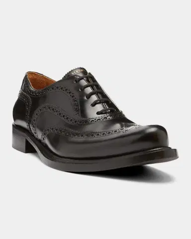 Versace Men's Maverick Leather Derby Shoes | Thumbnail 4 Versace Men's Maverick Leather Derby Shoes | Thumbnail 4