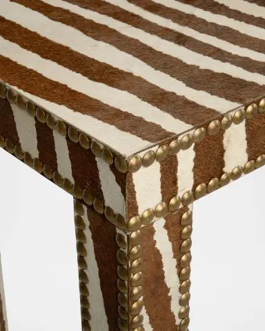 Chelsea House Zebra Printed Hair on Hide Console | Thumbnail 4 Chelsea House Zebra Printed Hair on Hide Console | Thumbnail 4