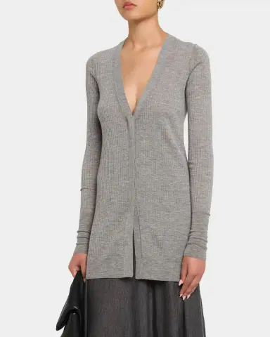 Malo Cashmere Wide Rib Long Cardigan | Thumbnail 4 Malo Cashmere Wide Rib Long Cardigan | Thumbnail 4