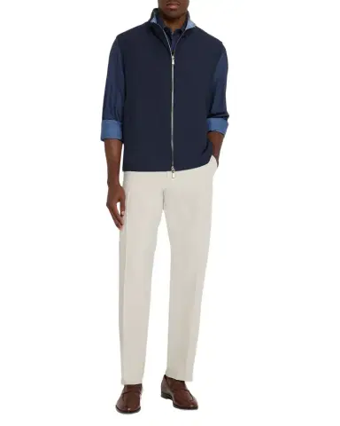 Isaia Men 's Zipped Reversible Vest | Thumbnail 1 Isaia Men 's Zipped Reversible Vest | Thumbnail 1