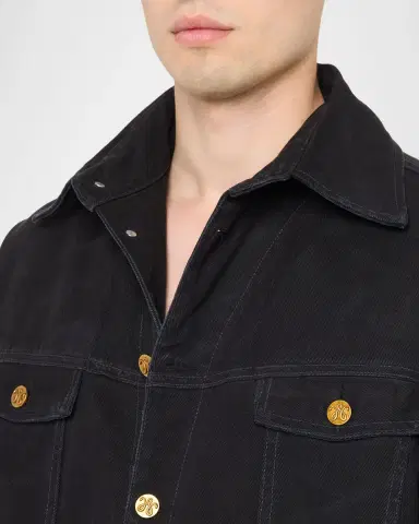 Willy Chavarria Men 's Chachi Denim Trucker Jacket | Thumbnail 5 Willy Chavarria Men 's Chachi Denim Trucker Jacket | Thumbnail 5