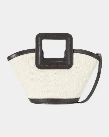 Staud Shirley Mini Cotton & Leather Bucket Bag | Thumbnail 5 Staud Shirley Mini Cotton & Leather Bucket Bag | Thumbnail 5