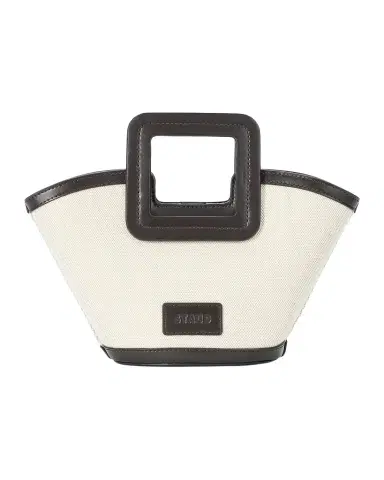 Staud Shirley Mini Cotton & Leather Bucket Bag | Thumbnail 1 Staud Shirley Mini Cotton & Leather Bucket Bag | Thumbnail 1