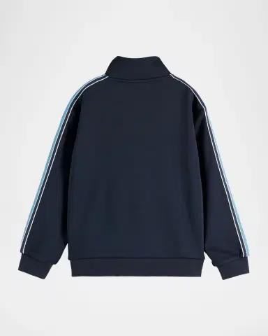 Scotch & Soda Boy's Interlock Zip-Front Track Jacket, Size -12 | Thumbnail 2 Scotch & Soda Boy's Interlock Zip-Front Track Jacket, Size -12 | Thumbnail 2