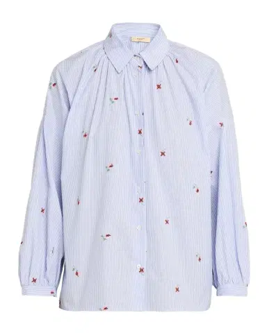Weekend Max Mara Striped Floral-Embroidered Cotton Shirt | Thumbnail 1 Weekend Max Mara Striped Floral-Embroidered Cotton Shirt | Thumbnail 1