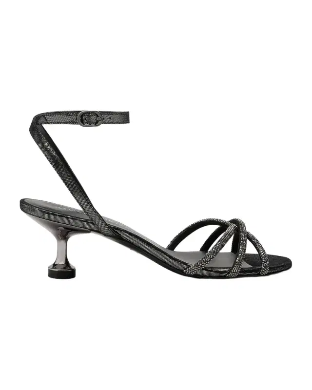 50mm Nudistini Shine Leather Noir Ankle-Strap Sandals 50mm Nudistini Shine Leather Noir Ankle-Strap Sandals