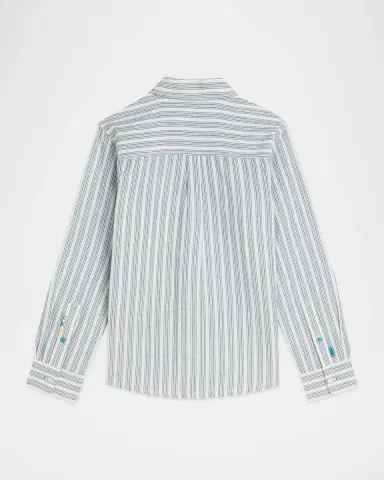 Scotch & Soda Boy's Striped Linen Cotton Shirt, Size 4 | Thumbnail 2 Scotch & Soda Boy's Striped Linen Cotton Shirt, Size 4 | Thumbnail 2