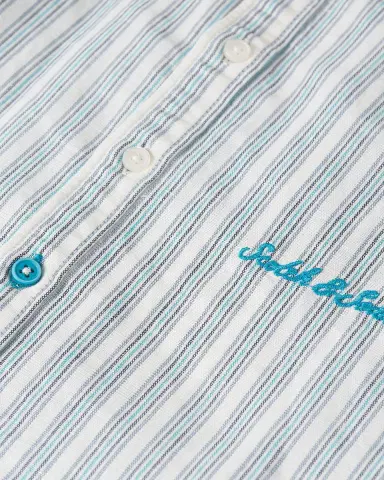 Scotch & Soda Boy's Striped Linen Cotton Shirt, Size 4 | Thumbnail 3 Scotch & Soda Boy's Striped Linen Cotton Shirt, Size 4 | Thumbnail 3