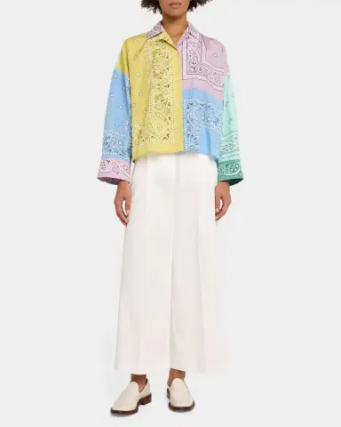 Weekend Max Mara Lampone Patchwork Bandana Cotton Shirt | Thumbnail 2 Weekend Max Mara Lampone Patchwork Bandana Cotton Shirt | Thumbnail 2