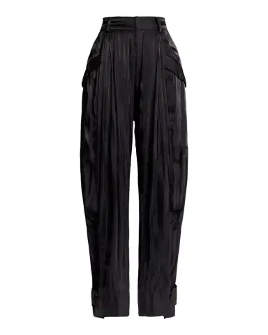 Ralph Lauren Collection Satin Wide-Leg Ankle Cargo Pants | Thumbnail 1 Ralph Lauren Collection Satin Wide-Leg Ankle Cargo Pants | Thumbnail 1