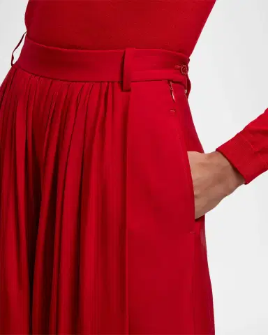 Ralph Lauren Collection Vannesa Satin Wide-Leg Pants | Thumbnail 4 Ralph Lauren Collection Vannesa Satin Wide-Leg Pants | Thumbnail 4