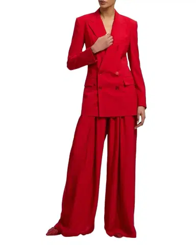Ralph Lauren Collection Vannesa Satin Wide-Leg Pants | Thumbnail 1 Ralph Lauren Collection Vannesa Satin Wide-Leg Pants | Thumbnail 1