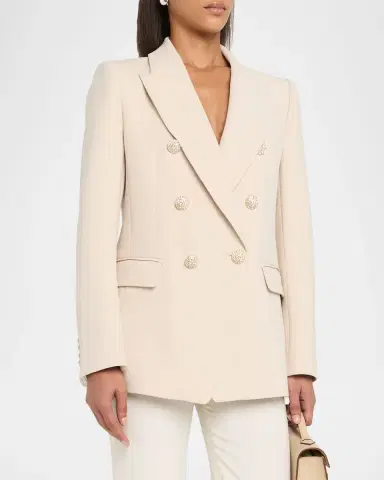 Ungaro Amber Double-Breasted Stretch Crepe Jacket | Thumbnail 3 Ungaro Amber Double-Breasted Stretch Crepe Jacket | Thumbnail 3