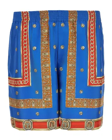 Versace Men's Underwater Barocco Silk Shorts | Thumbnail 1 Versace Men's Underwater Barocco Silk Shorts | Thumbnail 1