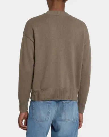 Ami Paris Men 's Intarsia Ami De Coeur Wool and Cotton Knit Cardigan | Thumbnail 7 Ami Paris Men 's Intarsia Ami De Coeur Wool and Cotton Knit Cardigan | Thumbnail 7