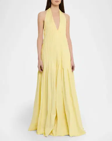 Et Ochs Backless Pleated Cotton Poplin Maxi Dress | Thumbnail 4 Et Ochs Backless Pleated Cotton Poplin Maxi Dress | Thumbnail 4