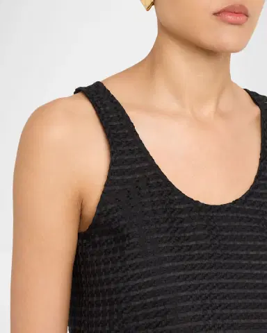 Emporio Armani Cropped Gingham Jacquard Top | Thumbnail 5 Emporio Armani Cropped Gingham Jacquard Top | Thumbnail 5