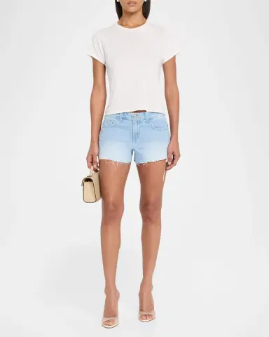 L'AGENCE Teya Low-Rise Denim Shorts | Thumbnail 2 L'AGENCE Teya Low-Rise Denim Shorts | Thumbnail 2