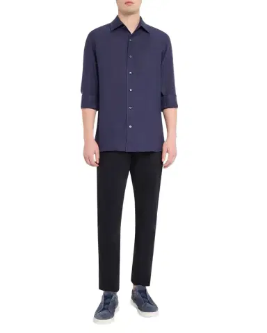Zegna Men's Oasi Lino Linen Button-Down Shirt | Thumbnail 1 Zegna Men's Oasi Lino Linen Button-Down Shirt | Thumbnail 1