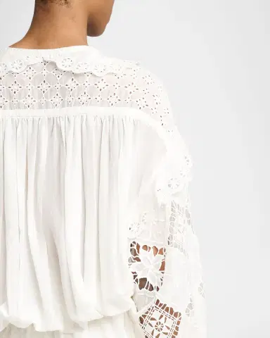 Isabel Marant Nowana Broderie Anglaise Ruffle Peasant Top | Thumbnail 5 Isabel Marant Nowana Broderie Anglaise Ruffle Peasant Top | Thumbnail 5