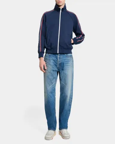 Saint Laurent Men's Piped Raglan-Sleeve Track Jacket | Thumbnail 2 Saint Laurent Men's Piped Raglan-Sleeve Track Jacket | Thumbnail 2