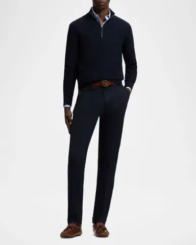 Ralph Lauren Purple Label Textured Silk-Cotton Quarter-Zip Sweater | Thumbnail 2 Ralph Lauren Purple Label Textured Silk-Cotton Quarter-Zip Sweater | Thumbnail 2