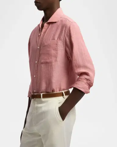 Ralph Lauren Purple Label Linen Chambray Shirt | Thumbnail 6 Ralph Lauren Purple Label Linen Chambray Shirt | Thumbnail 6