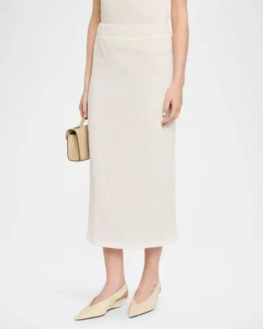 Vince Knit Shadow Grid Midi Skirt | Thumbnail 4 Vince Knit Shadow Grid Midi Skirt | Thumbnail 4
