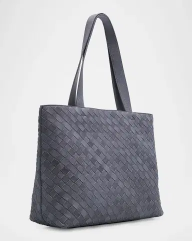 Bottega Veneta Men's Intrecciato Suede Tote Bag | Thumbnail 3 Bottega Veneta Men's Intrecciato Suede Tote Bag | Thumbnail 3