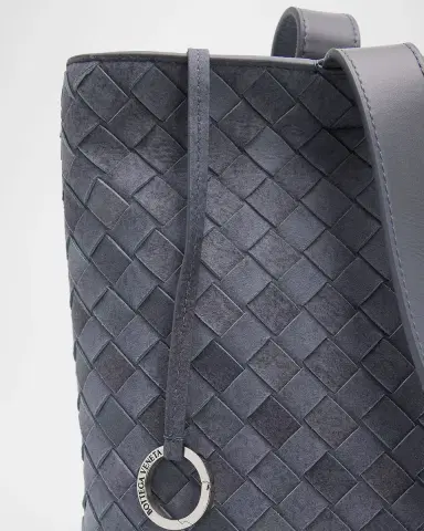 Bottega Veneta Men's Intrecciato Suede Tote Bag | Thumbnail 6 Bottega Veneta Men's Intrecciato Suede Tote Bag | Thumbnail 6