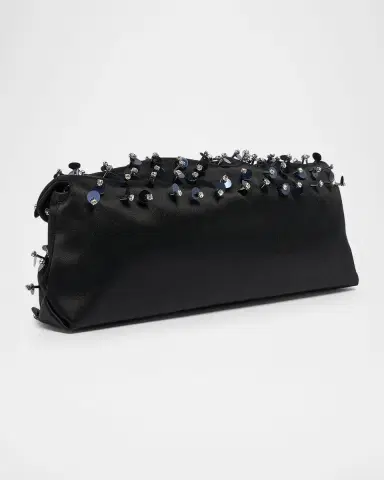 Roger Vivier Efflorescence Embellished Satin Clutch Bag | Thumbnail 2 Roger Vivier Efflorescence Embellished Satin Clutch Bag | Thumbnail 2