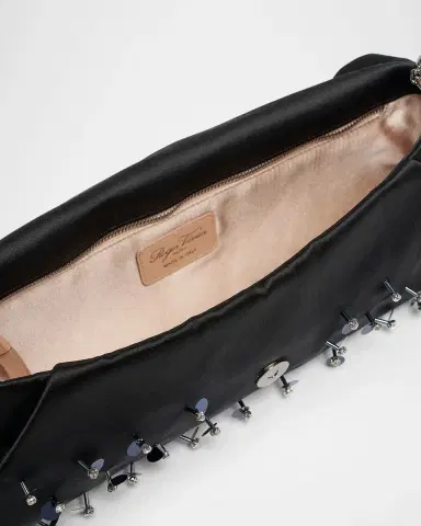 Roger Vivier Efflorescence Embellished Satin Clutch Bag | Thumbnail 3 Roger Vivier Efflorescence Embellished Satin Clutch Bag | Thumbnail 3