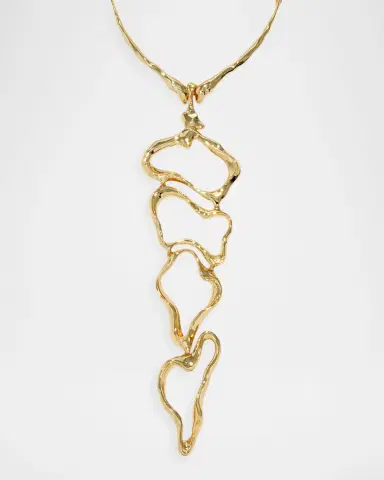 Alexis Bittar Brut Gold Cascade Collar Necklace | Thumbnail 3 Alexis Bittar Brut Gold Cascade Collar Necklace | Thumbnail 3
