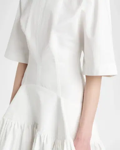 Bottega Veneta Cotton Voile Drop-Waist Midi Dress | Thumbnail 5 Bottega Veneta Cotton Voile Drop-Waist Midi Dress | Thumbnail 5