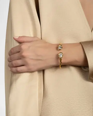 Alexis Bittar Asterales Crystal Capped Hinge Cuff Bracelet | Thumbnail 4 Alexis Bittar Asterales Crystal Capped Hinge Cuff Bracelet | Thumbnail 4