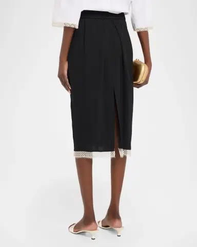 Maria McManus Lace-Trim Midi Tulip Skirt | Thumbnail 3 Maria McManus Lace-Trim Midi Tulip Skirt | Thumbnail 3