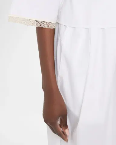 Maria McManus Lace-Trim Short-Sleeve Crop Button-Down Shirt | Thumbnail 5 Maria McManus Lace-Trim Short-Sleeve Crop Button-Down Shirt | Thumbnail 5